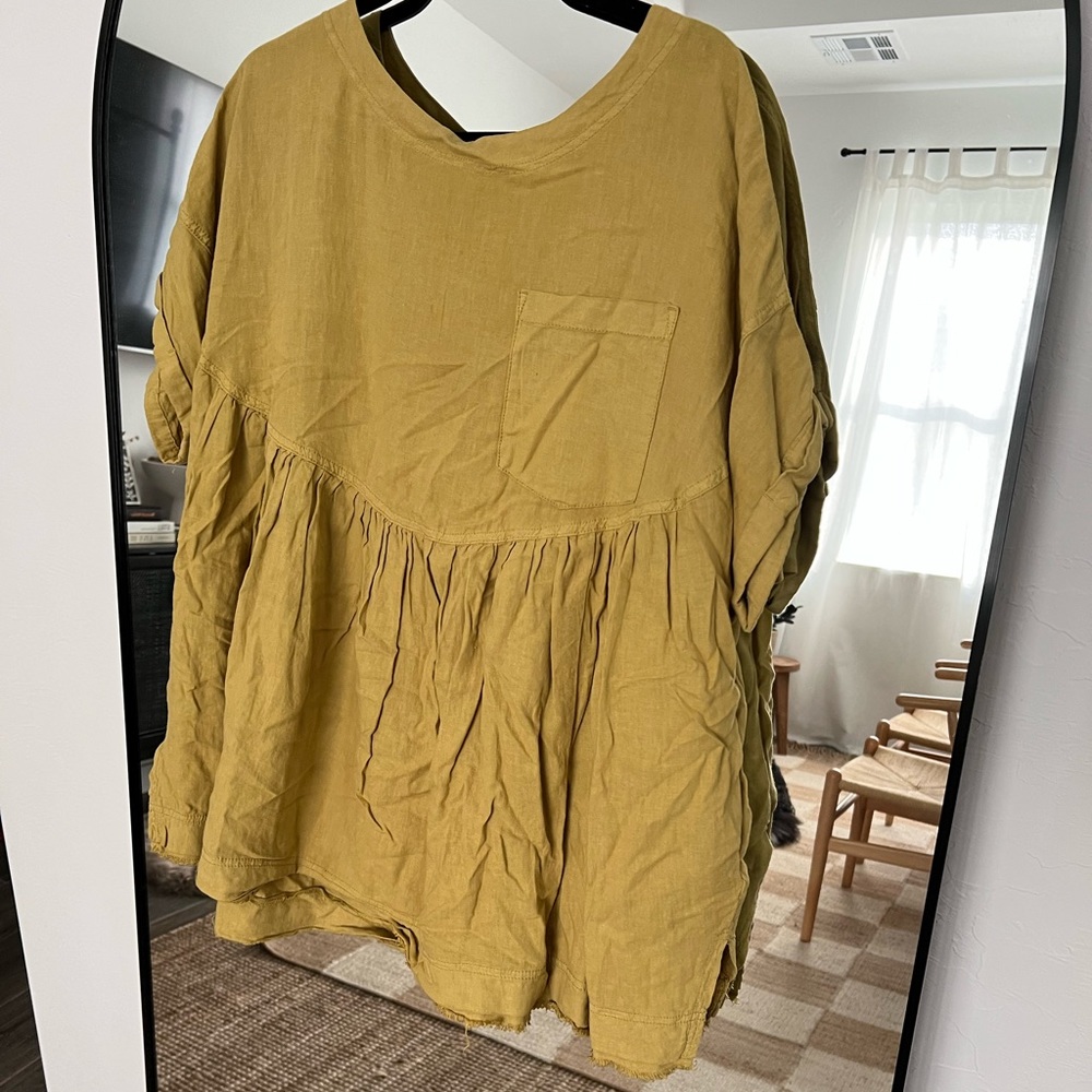 Golden/turmeric Free People Moon City Top